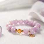 Mystic Brilliance Purple Spodumene Yellow Topaz Gemini Bracelet