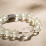 Tranquil Grace Prehnite Clear Quartz Libra Bracelet