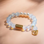 Water's Whisper Aquamarine Capricorn Pearl Bracelet