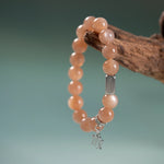 Luminous Intuition Orange Moonstone Virgo Bracelet