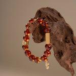 Crimson Heart Garnet Cancer Bracelet