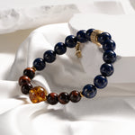 Aether Lapis Lazuli Red Tiger's Eye Piebald Amber Aries Bracelet