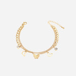 Sparkling Butterfly Ethereal Double Layer Bracelet