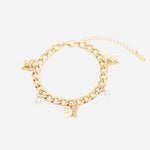 Pearl & Butterfly Cuban Link Bracelet
