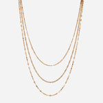 Gold personalized Triple-strand Necklace