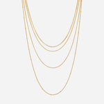 quadruple satellite chain necklace