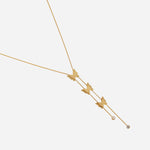 Shiny butterfly thin snake necklace