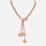 Smart butterfly pendant Cuban Link Chain