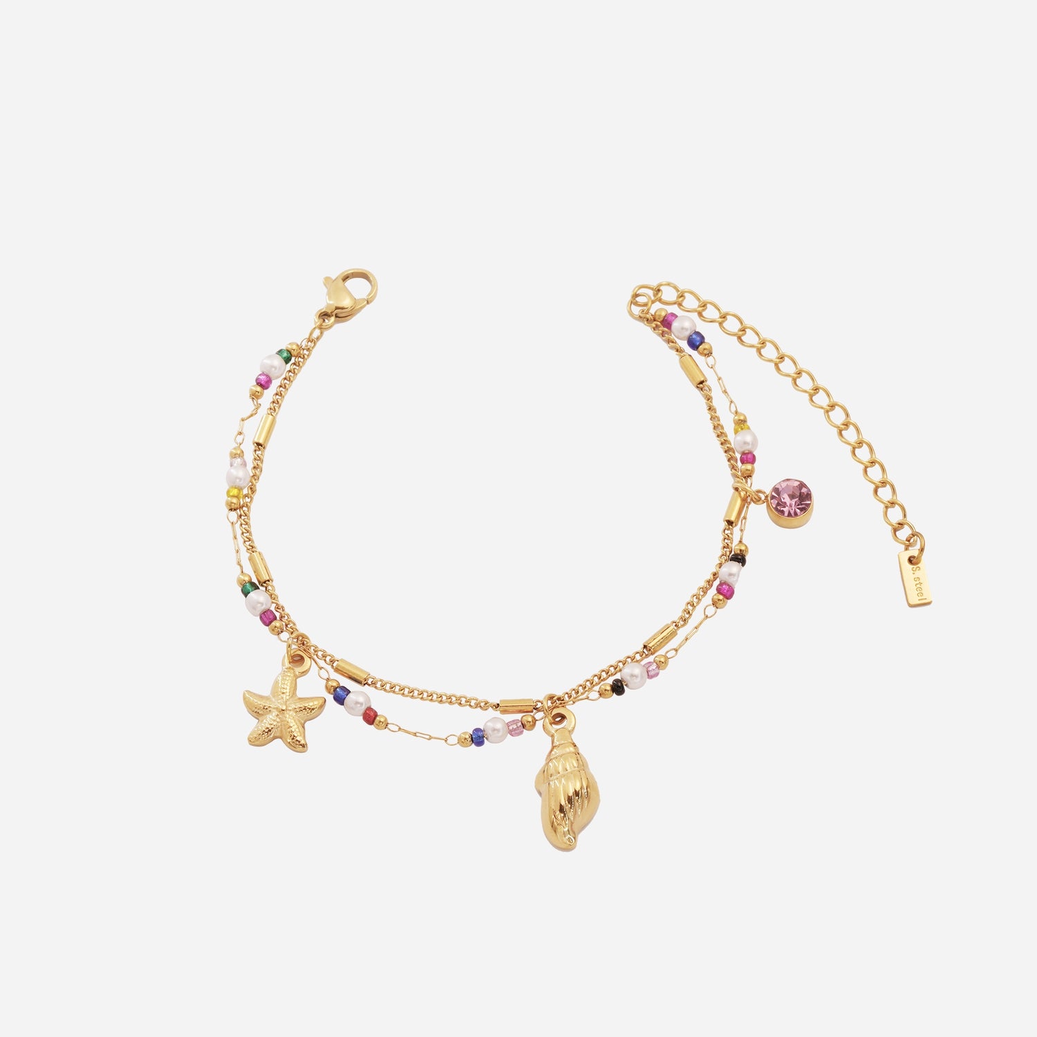 Ocean-Inspired Double Chain Bracelet