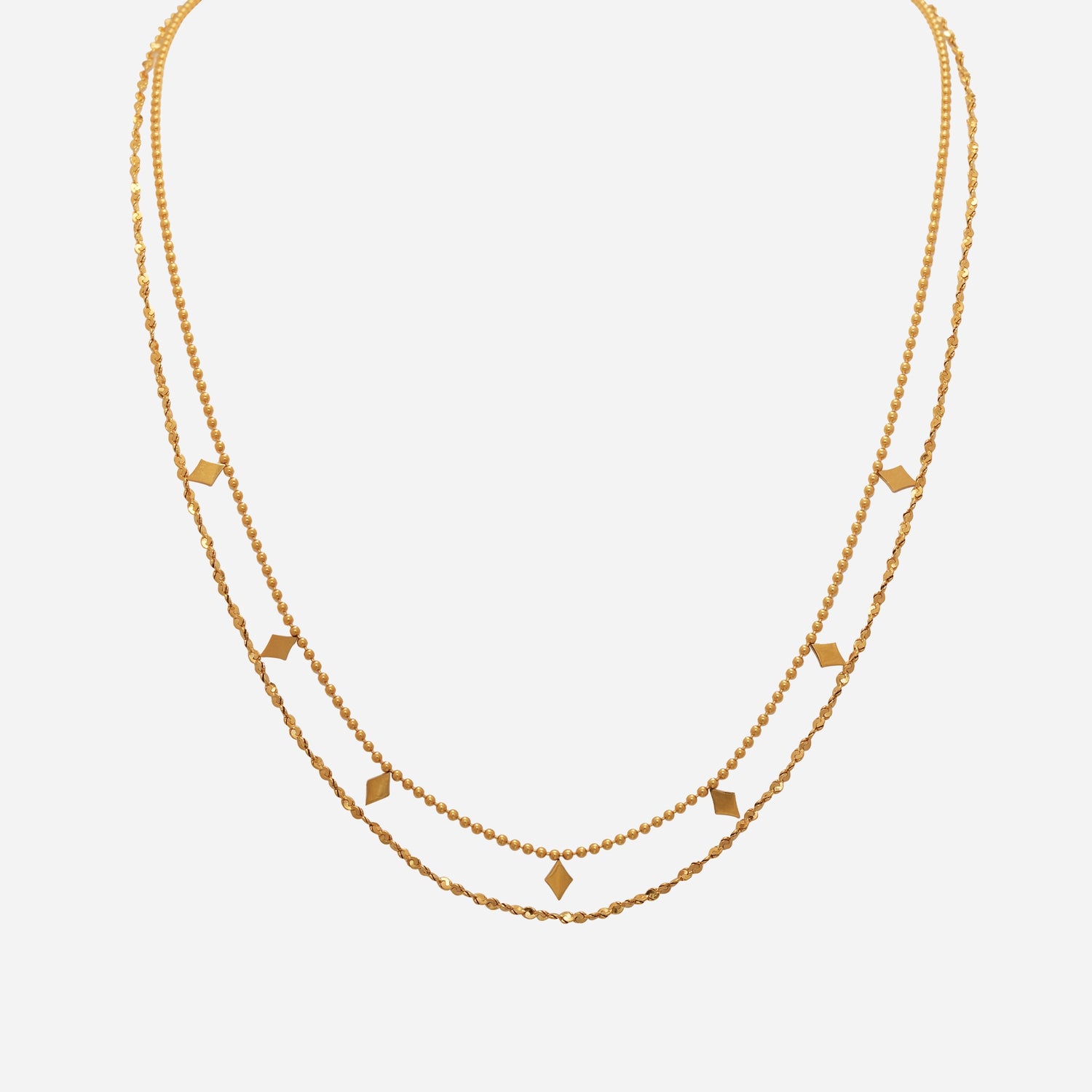 Exotic Diamond Layered Necklace