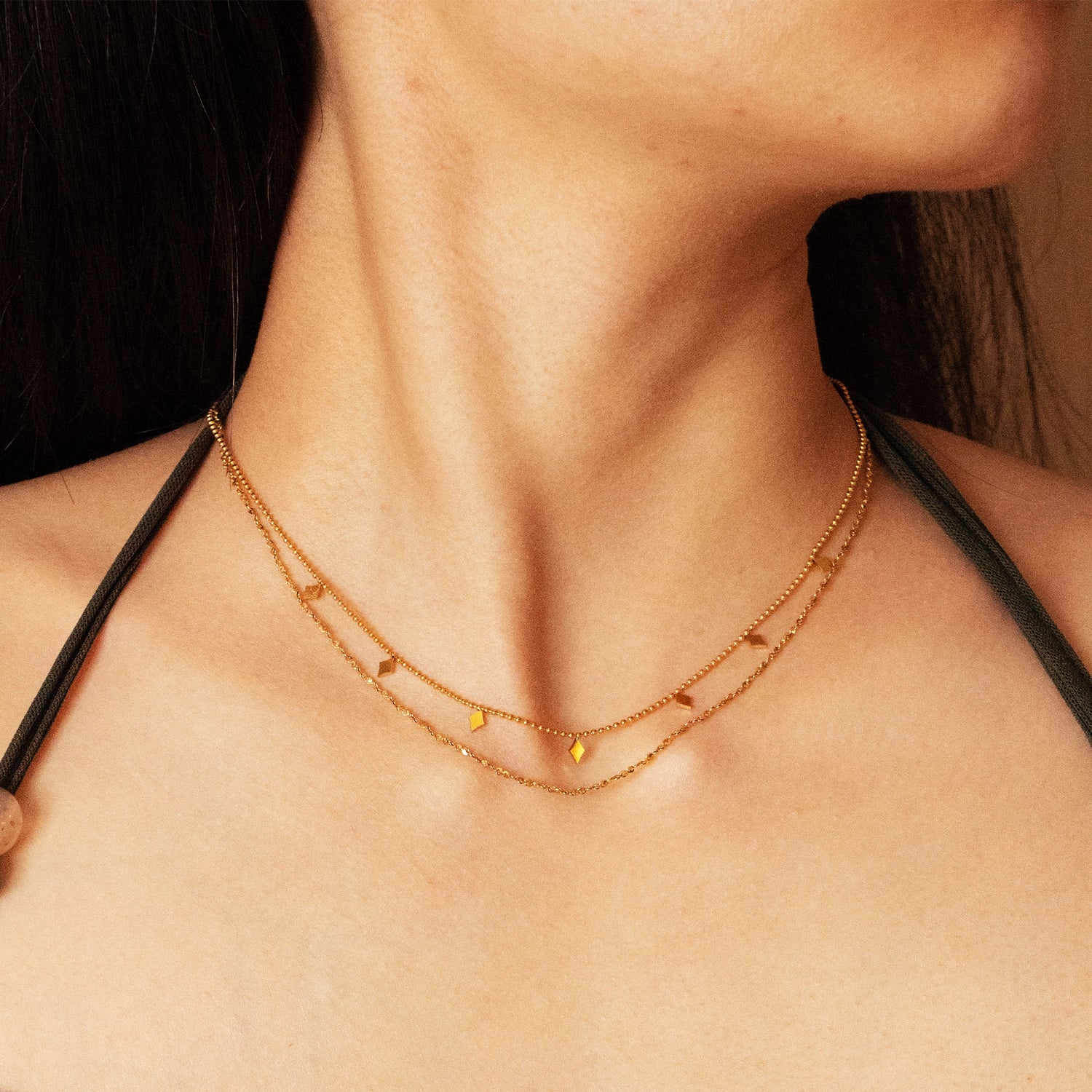 Exotic Diamond Layered Necklace
