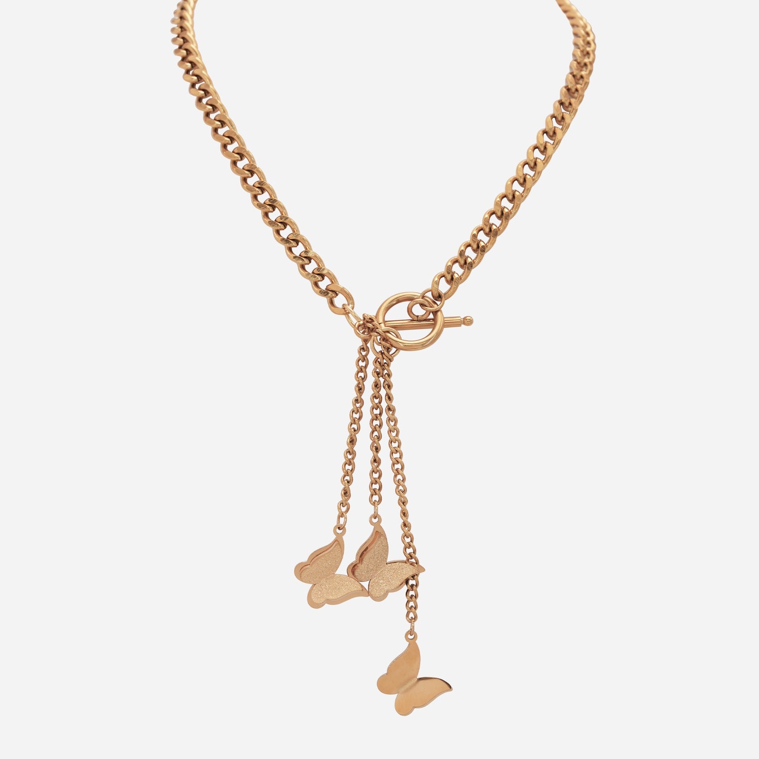Smart butterfly pendant Cuban Link Chain