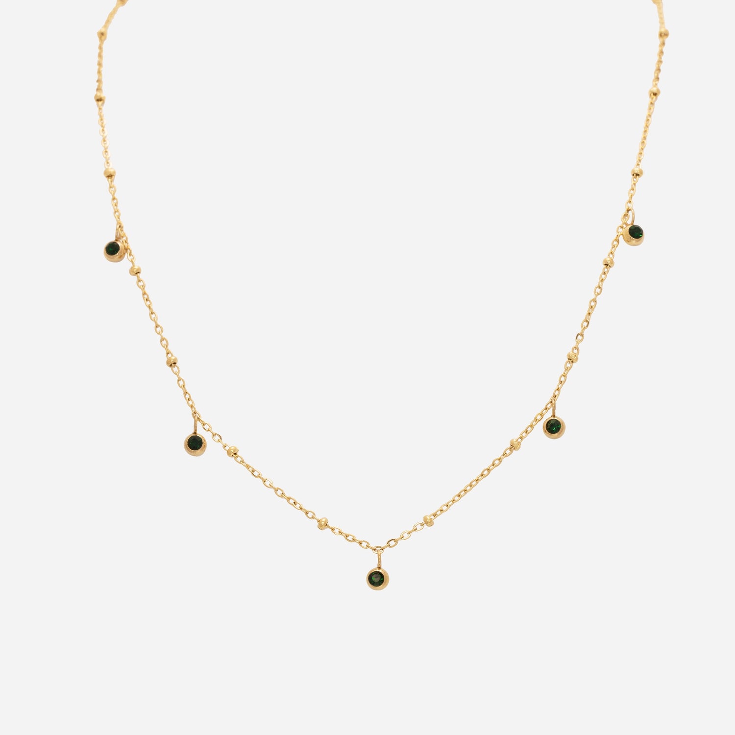 Olivine - like Satellite Necklace